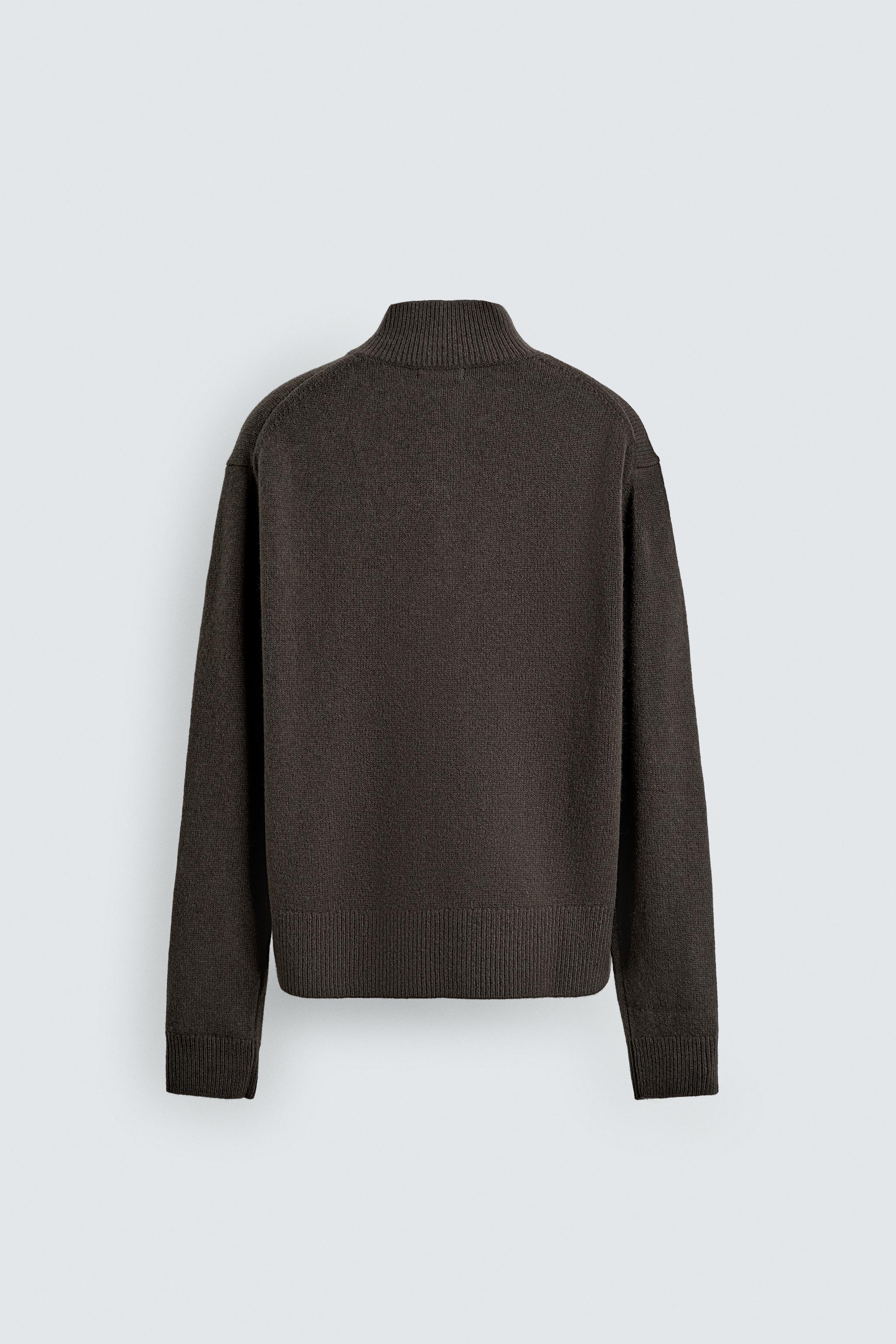 100% WOOL QUARTER-ZIP JUMPER